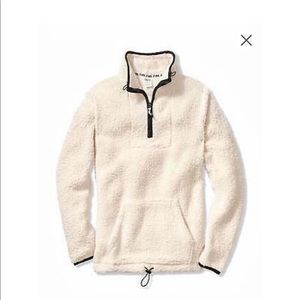 2 PINK Sherpa crewneck halfzips